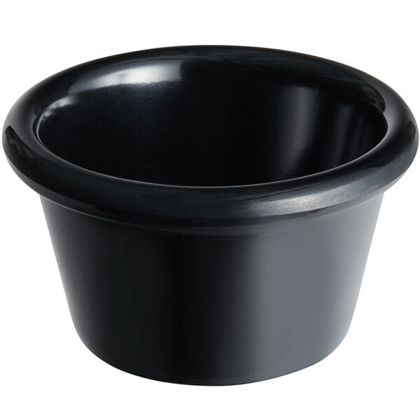 Ramekin Melamine Black Smooth 1.5 Ounce