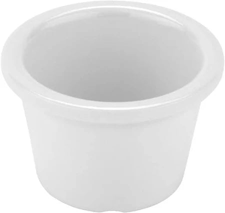 Ramekin Melamine White Smooth 1.5 Ounce