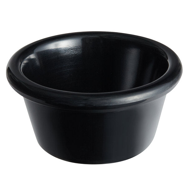 Ramekin Melamine Black Smooth 2 Ounce