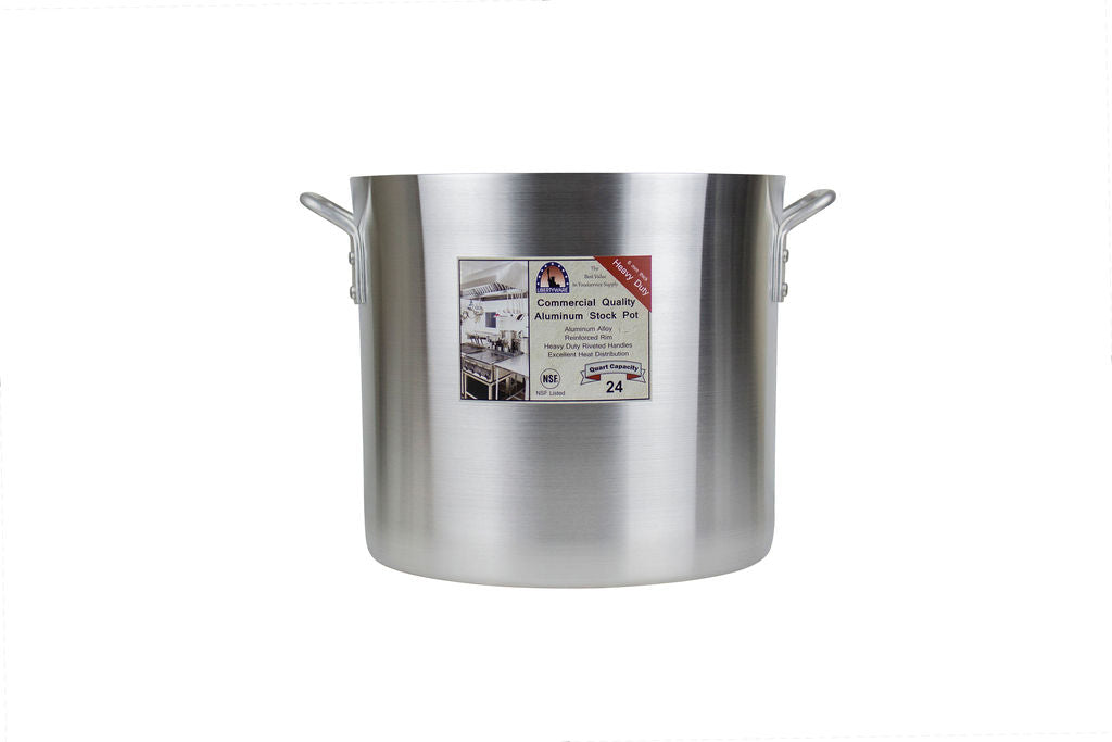 Stock Pot Aluminum 24 Quart Heavy Duty 6 mm Thick