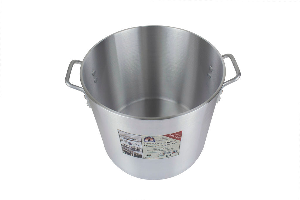 Stock Pot Aluminum 24 Quart Heavy Duty 6 mm Thick