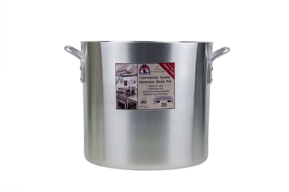 Stock Pot Aluminum 20 Quart Heavy Duty 6 mm Thick