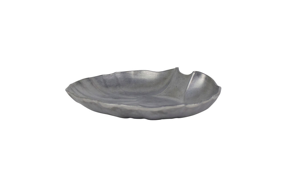 Shell Style Serving Platter Pewter Style