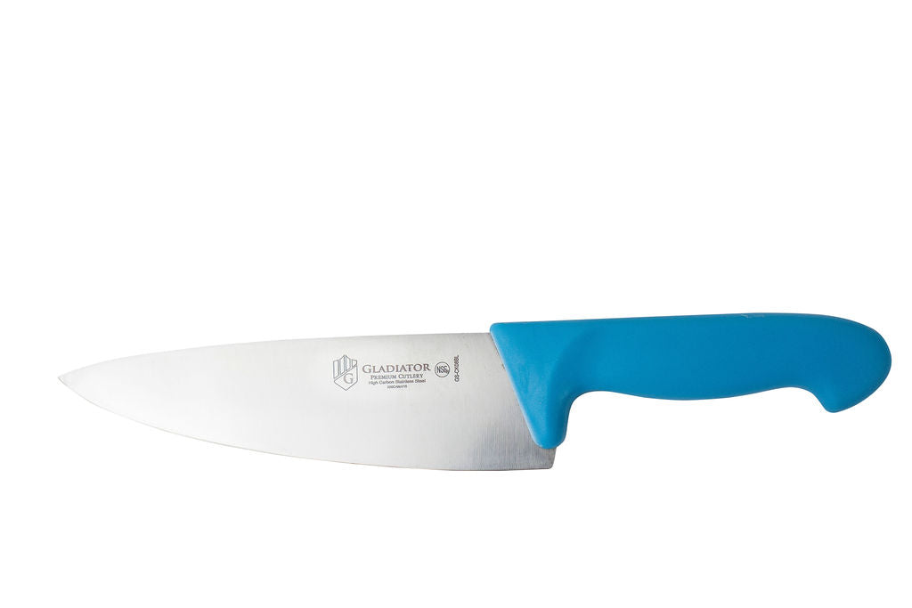 Gladiator Series 8'' Chef's Knife With Blue Handle