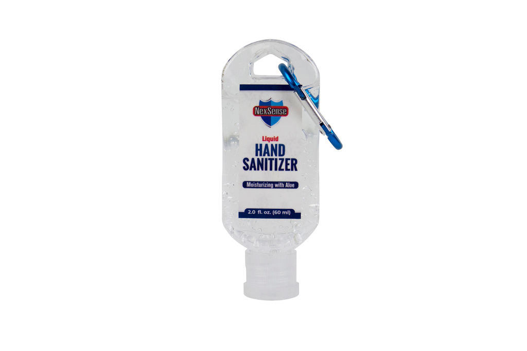 Hand Sanitizer 2 Ounce Bottle with Caribiner