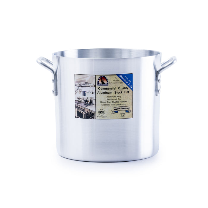 Stock Pot Aluminum 12 Quart Standard Duty 4 mm Thick