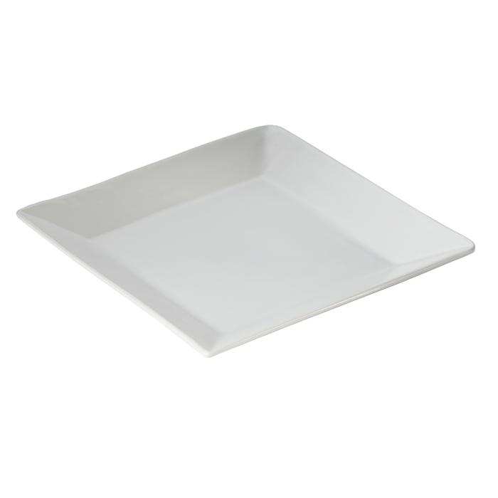 Euro Bright White Square Plate 10 3/4"