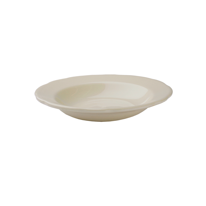 American White Scallop Style Rim Soup Dish 9 1/8''