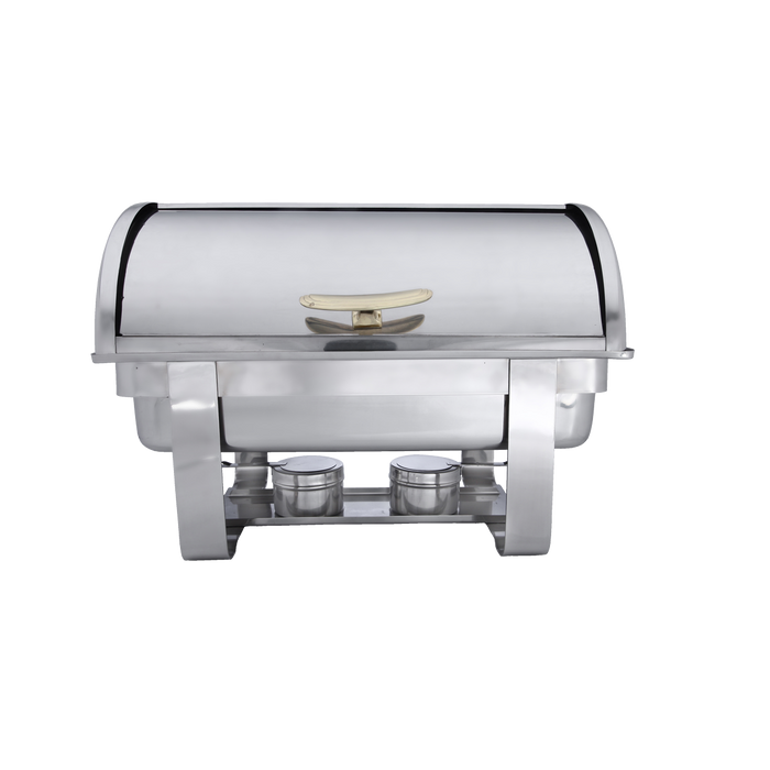Full Size Roll Top Chafer With Gold Trim