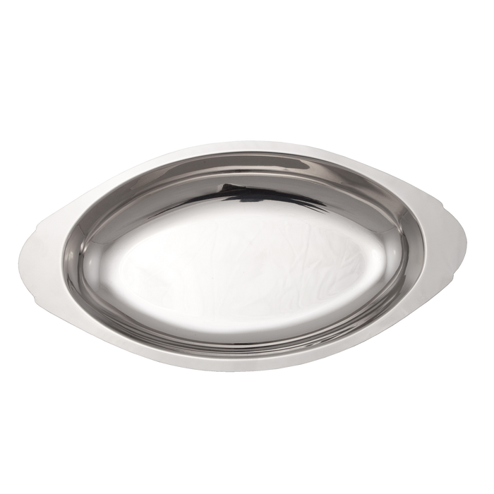 Oval Au Gratin 15 Ounce Stainless Steel