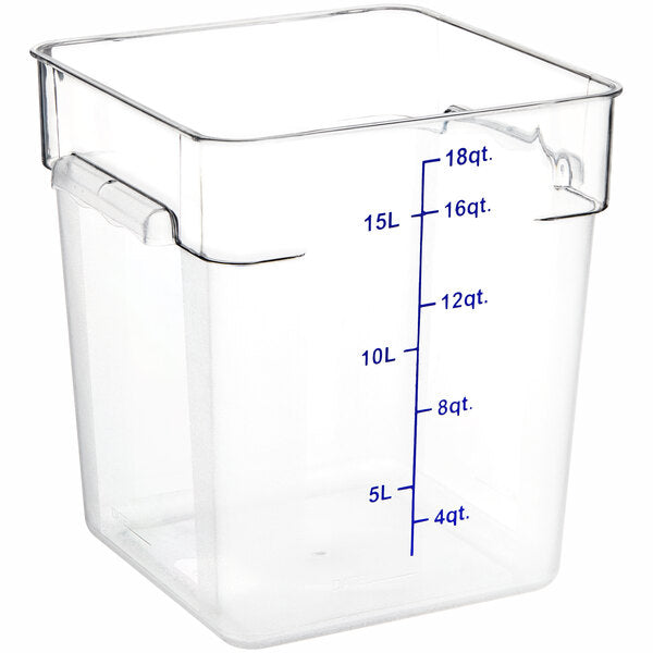 Square Storage Container 18 Quart Clear