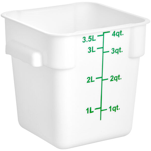 Square Storage Container 4 Quart White