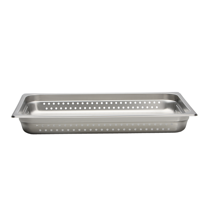 Full Size X 2 1/2'' Perforated Anti-Jam Stainless Steel Food Pan 23 Gauge