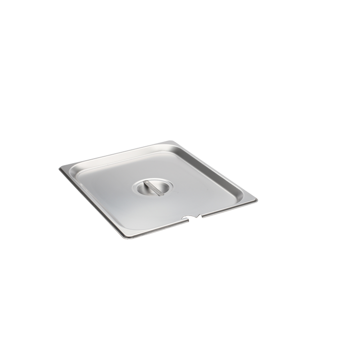 Cover / Two Thirds Size Stainless Steel Food Pan Flat Notched