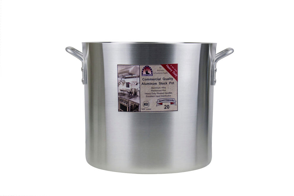 Stock Pot Aluminum 20 Quart Heavy Duty 6 mm Thick — Libertyware