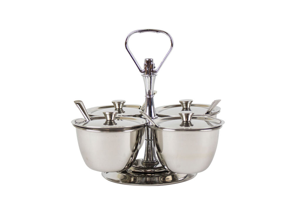 Condiment Server Four Section Round — Libertyware