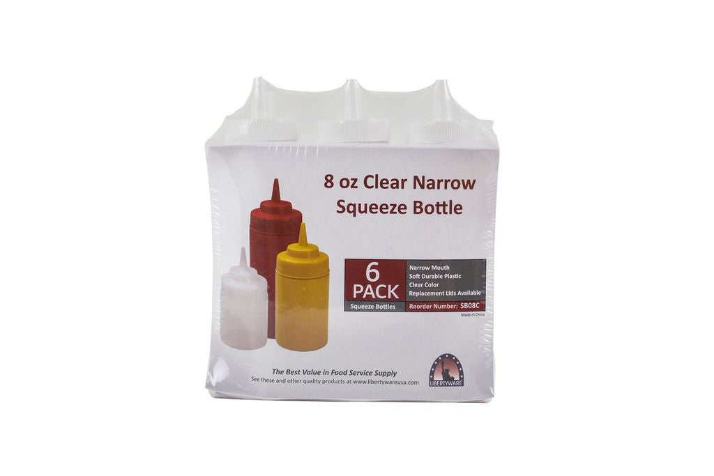 Squeeze Bottle 8 Ounce Clear
