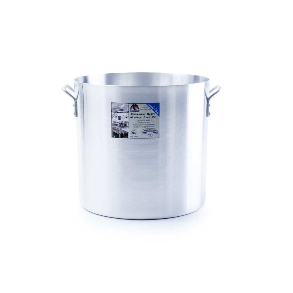 Choice 20 Qt. Standard Weight Aluminum Stock Pot with Cover