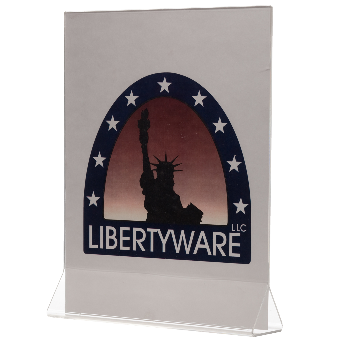 Acrylic Card Holder 8 1/2'' X 11'' TriBase — Libertyware