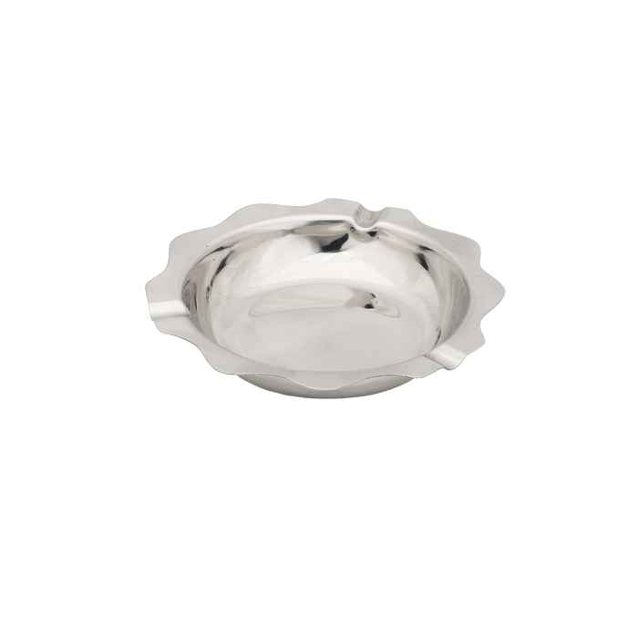 Stainless Steel Scalloped Ashtray 5''