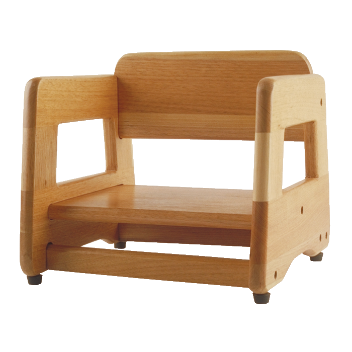 Wood Booster Seat Knocked Down Natural
