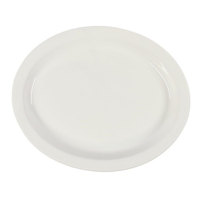 Euro Bright White Narrow Rim Platter 11 1/2''