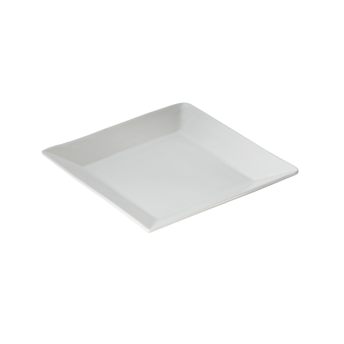 Euro Bright White Square Plate 8 1/2"