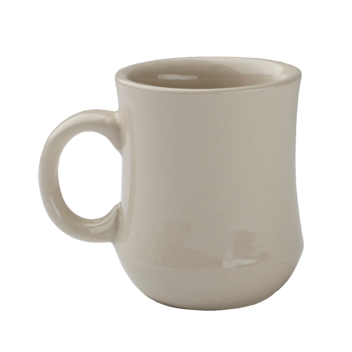 Bell Shape White Colored Mug 7 1/2 Ounce