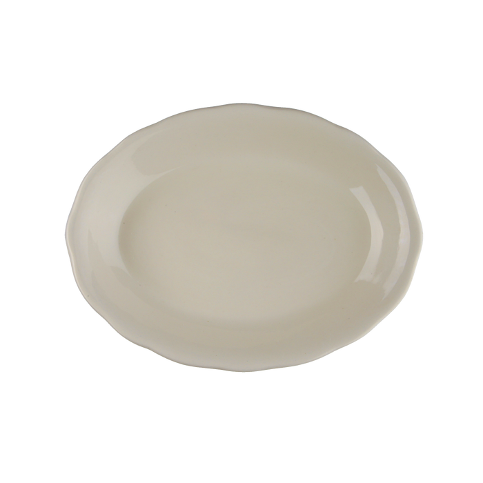 American White Scallop Style Platter 9 7/8''