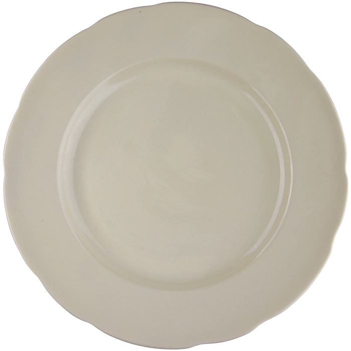 American White Scallop Style Plate 10 3/4''