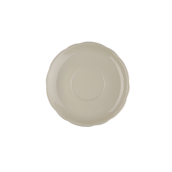 American White Scallop Style Saucer 5 5/8''