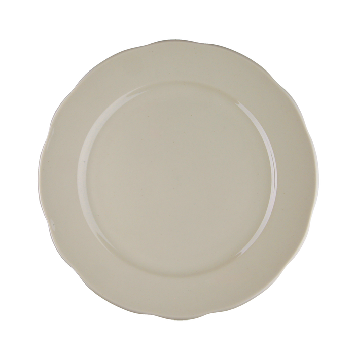 American White Scallop Style Plate 9''