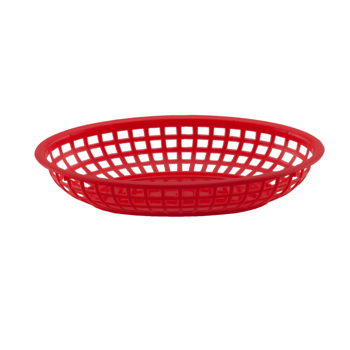 Fast Food Basket Red Rounded Bottom