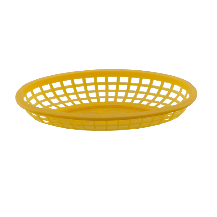 Fast Food Basket Yellow Rounded Bottom