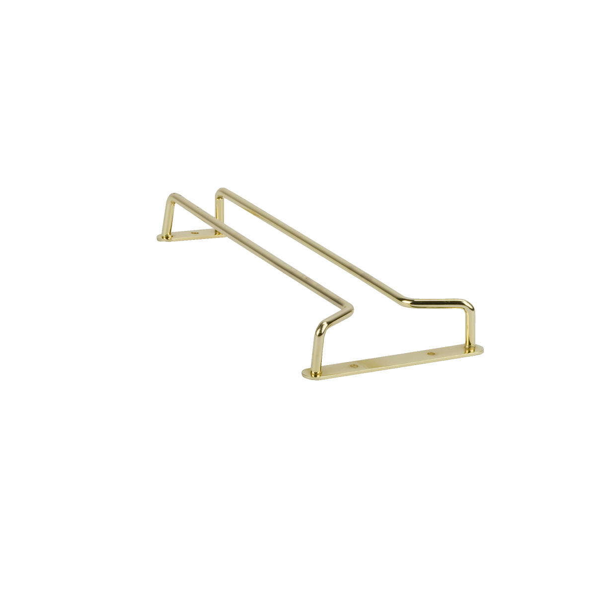 Hanging Glass Rack Brass 10" — Libertyware