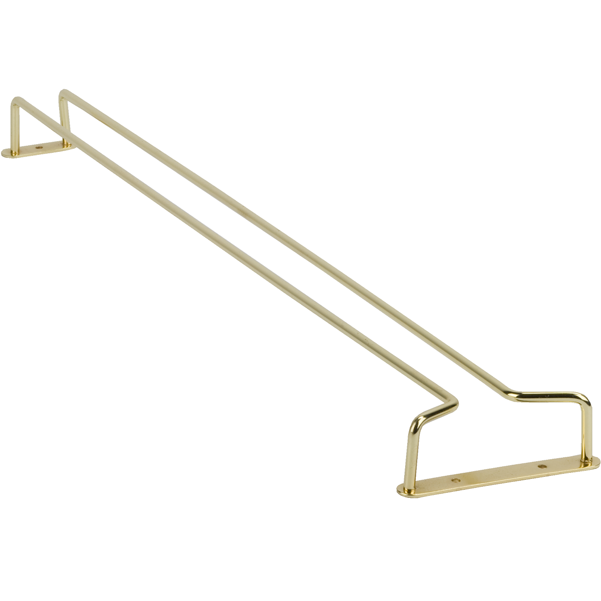 Hanging Glass Rack Brass 24" — Libertyware