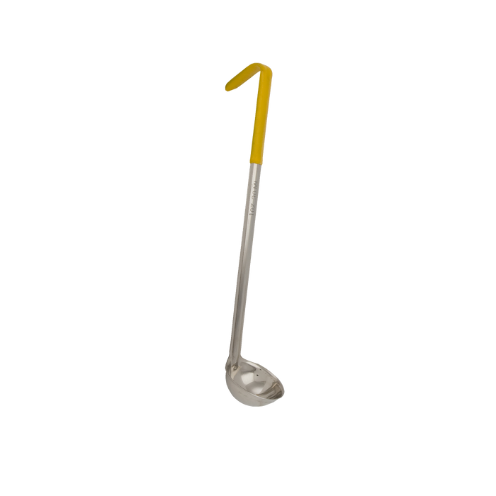 Ladle One Piece with Yellow Coated Handle 1 Ounce
