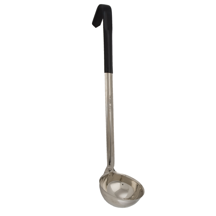 Ladle One Piece with Black Coated Handle 6 Ounce