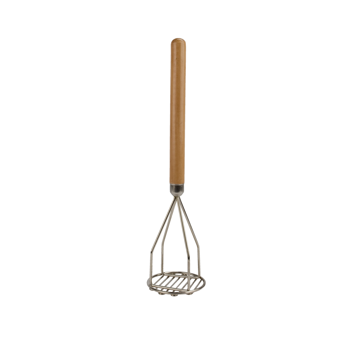 Potato Masher 4 1/2'' Round Head with Wood Handle — Libertyware