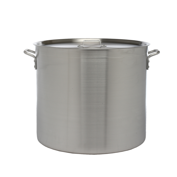 Stock Pot Aluminum 100 Quart Standard Duty 4 mm Thick with Cover