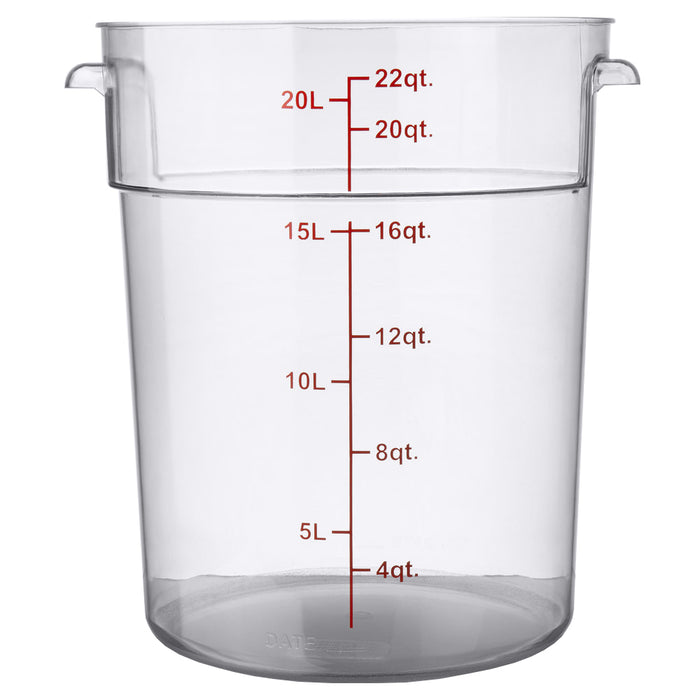 Round Storage Container 22 Quart Clear