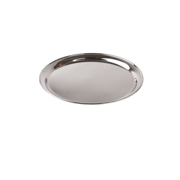 Service Tray Round Stainless Steel 14"