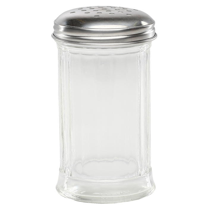 12 Ounce Paneled Sugar Jar With Perforated Cap