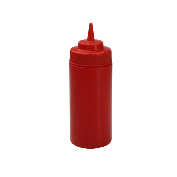 Squeeze Bottle 16 Ounce Wide Mouth Red