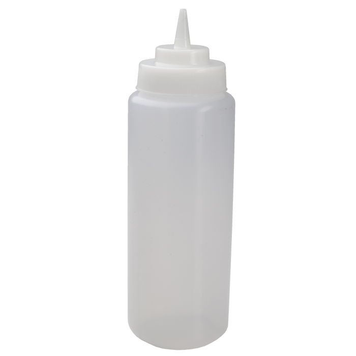 Squeeze Bottle 32 Ounce Wide Mouth Clear