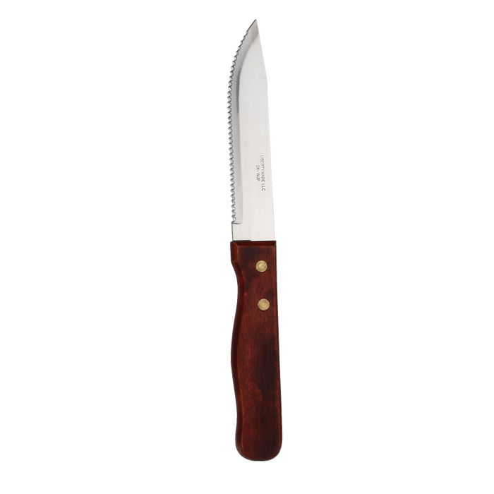 Steak Knife Jumbo Size Wood Handle Pointed End