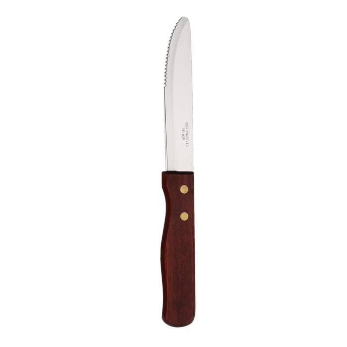Steak Knife Jumbo Size Wood Handle Rounded End