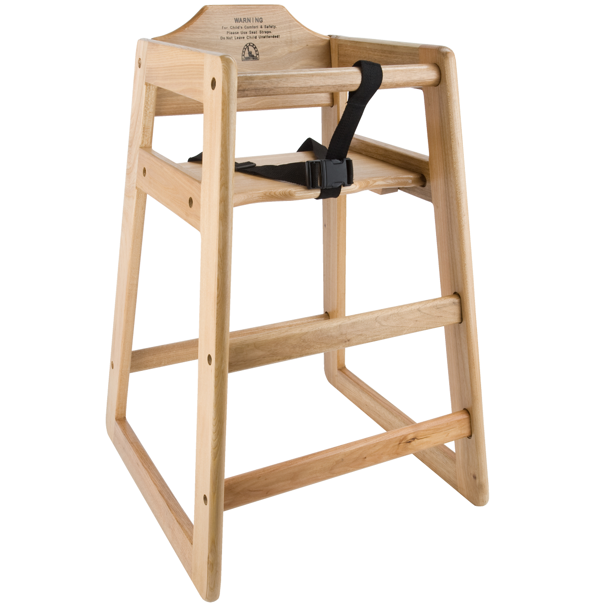 Wood High Chair Natural Color Knocked Down — Libertyware