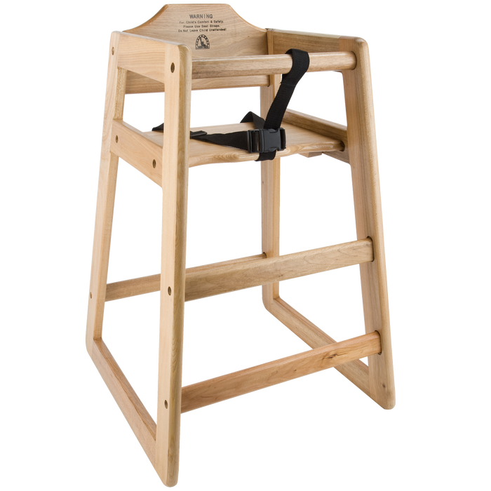 Wood High Chair Assembled Natural Color / Individually Boxed